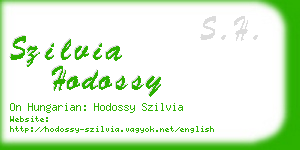 szilvia hodossy business card